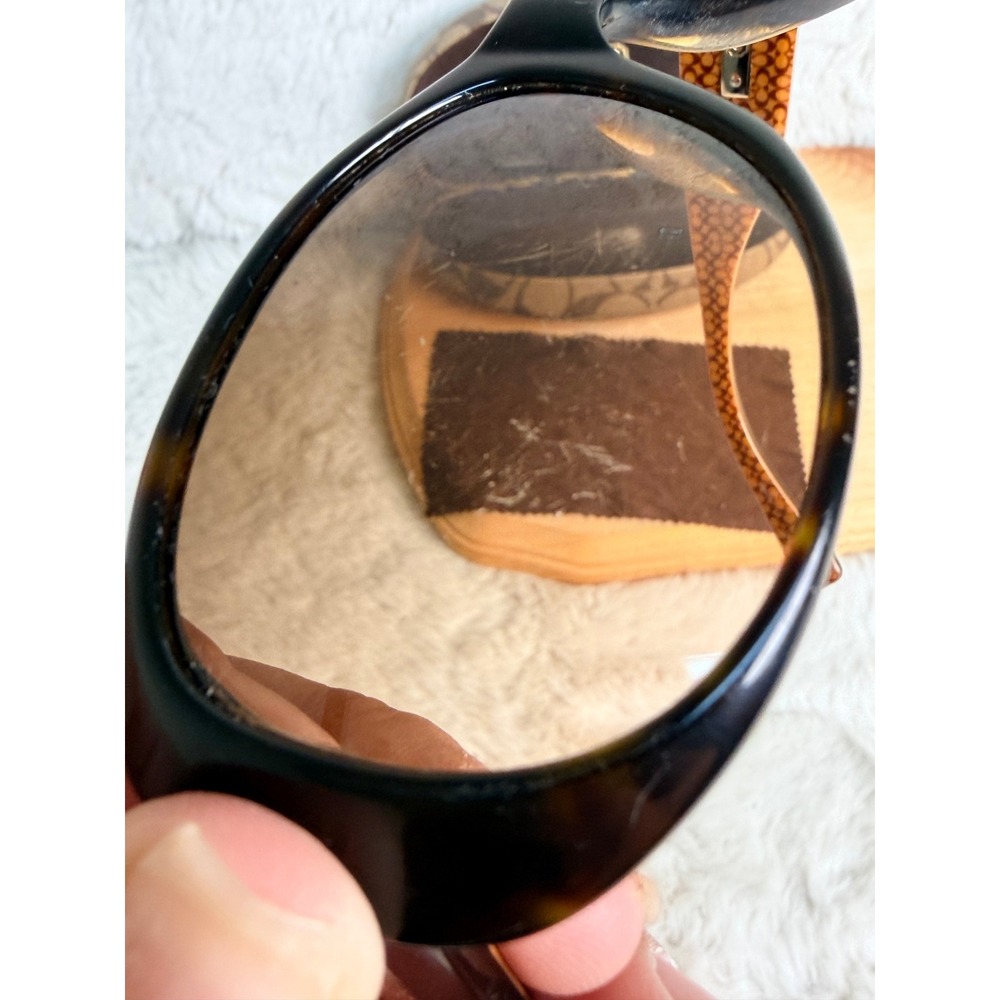 Coach Kendall S438 Tortoise Sunglasses Oval Frame Signature Logo with Case - Picture 4 of 8